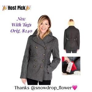 New Ladies Excelled Collection Pea Coat size 2X grey Retail $240